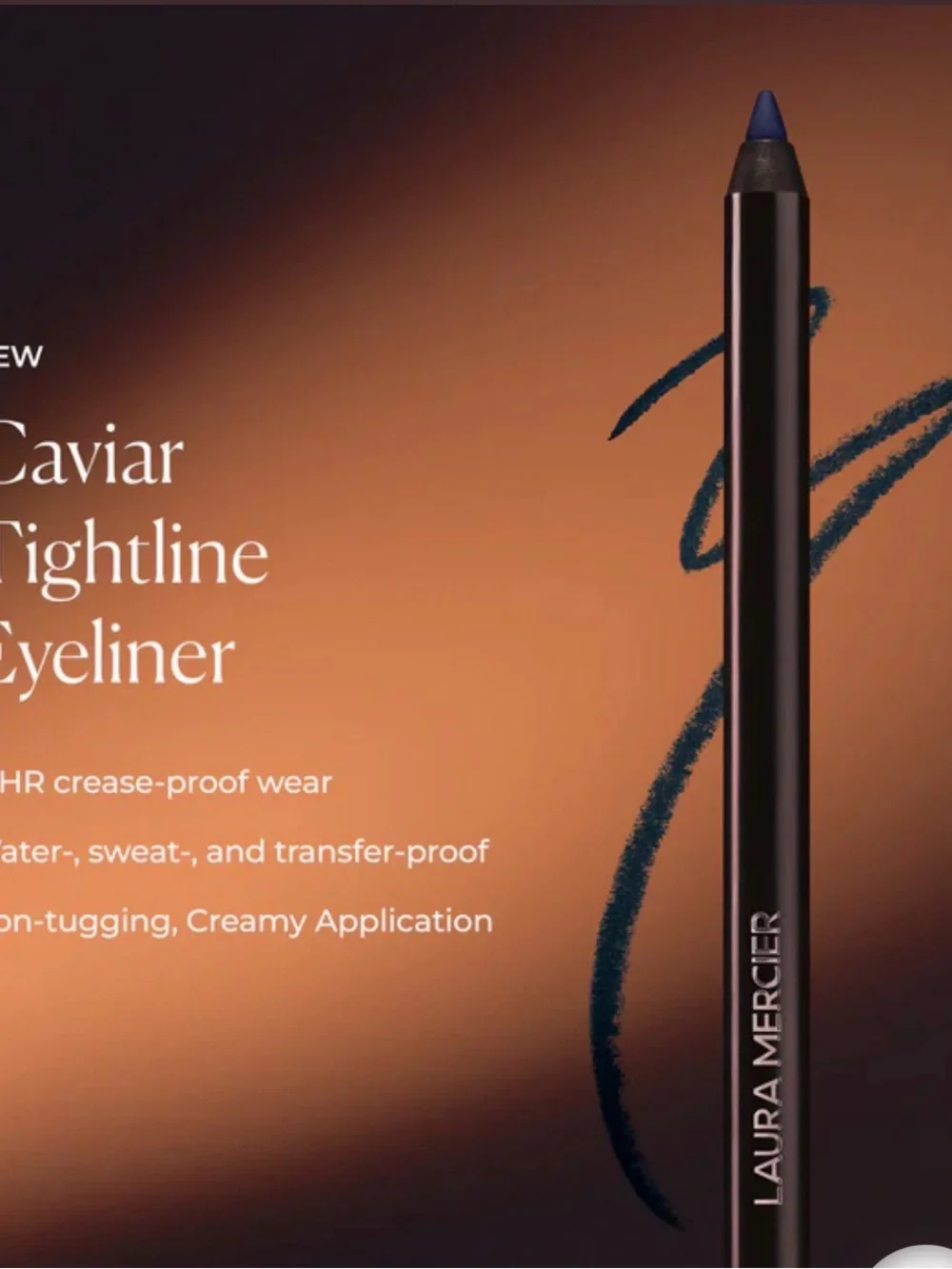 Laura Mercier Caviar Eyeliner Pencil in a 1.2g / 0.04 oz size Dark brown
